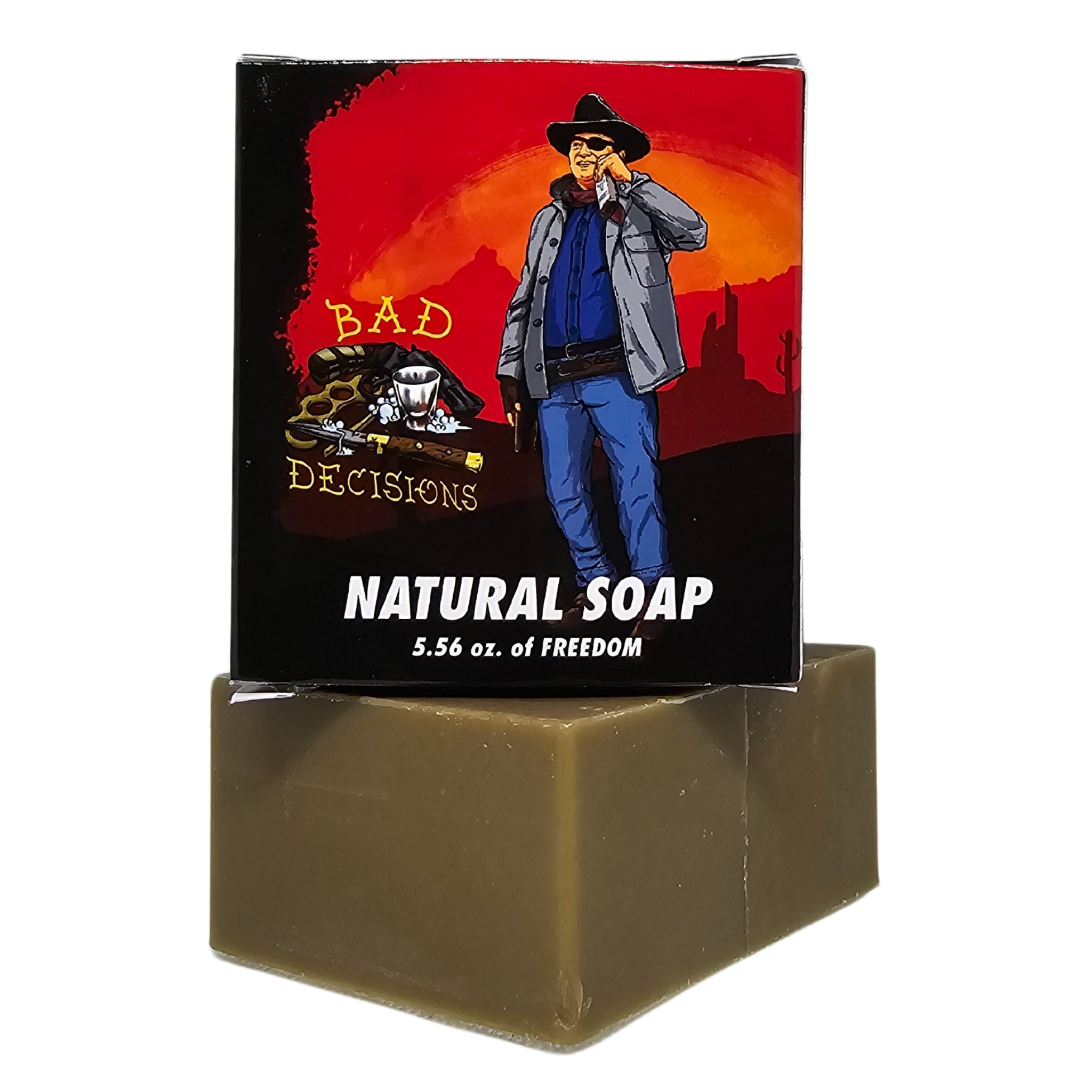 Bad Decisions Natural Soap - Hints of whiskey, orange, bergamot, clove, midnight orchid, musk, leather, oak cask, and patchouli. - Patriot Mens Company
