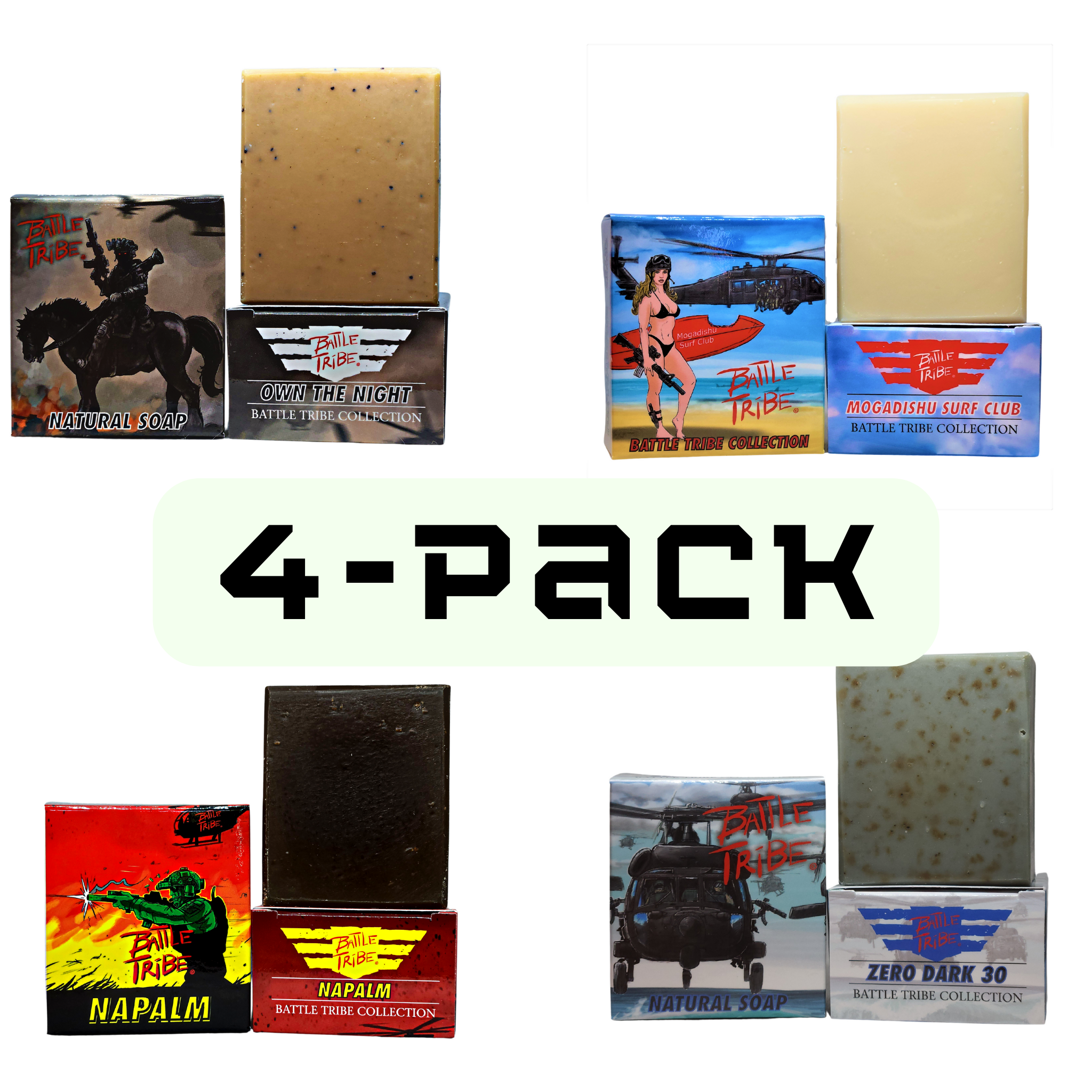 Battle Tribe 4 Pack Natural Soap - Patriot Mens Company