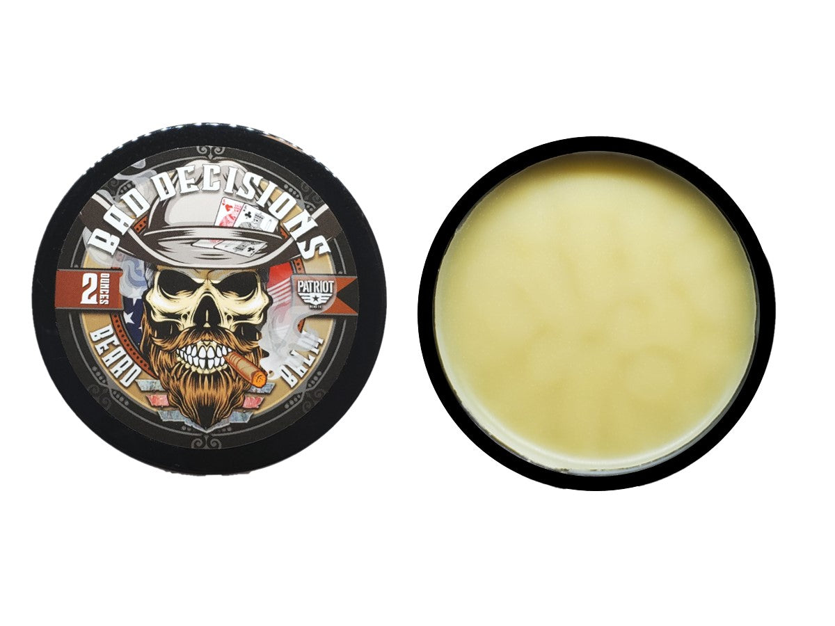 BAD DECISIONS 2OZ BEARD BALM                   Whiskey Bourbon - Patriot Mens Company