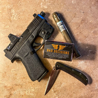 Bad Decisions Whiskey Natural Soap for men with soap box, pistol, knife, and cigar by Patriot and Company
