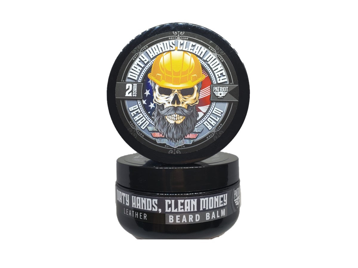 DIRTY HANDS CLEAN MONEY 2OZ BEARD BALM LEATHER - Patriot Mens Company