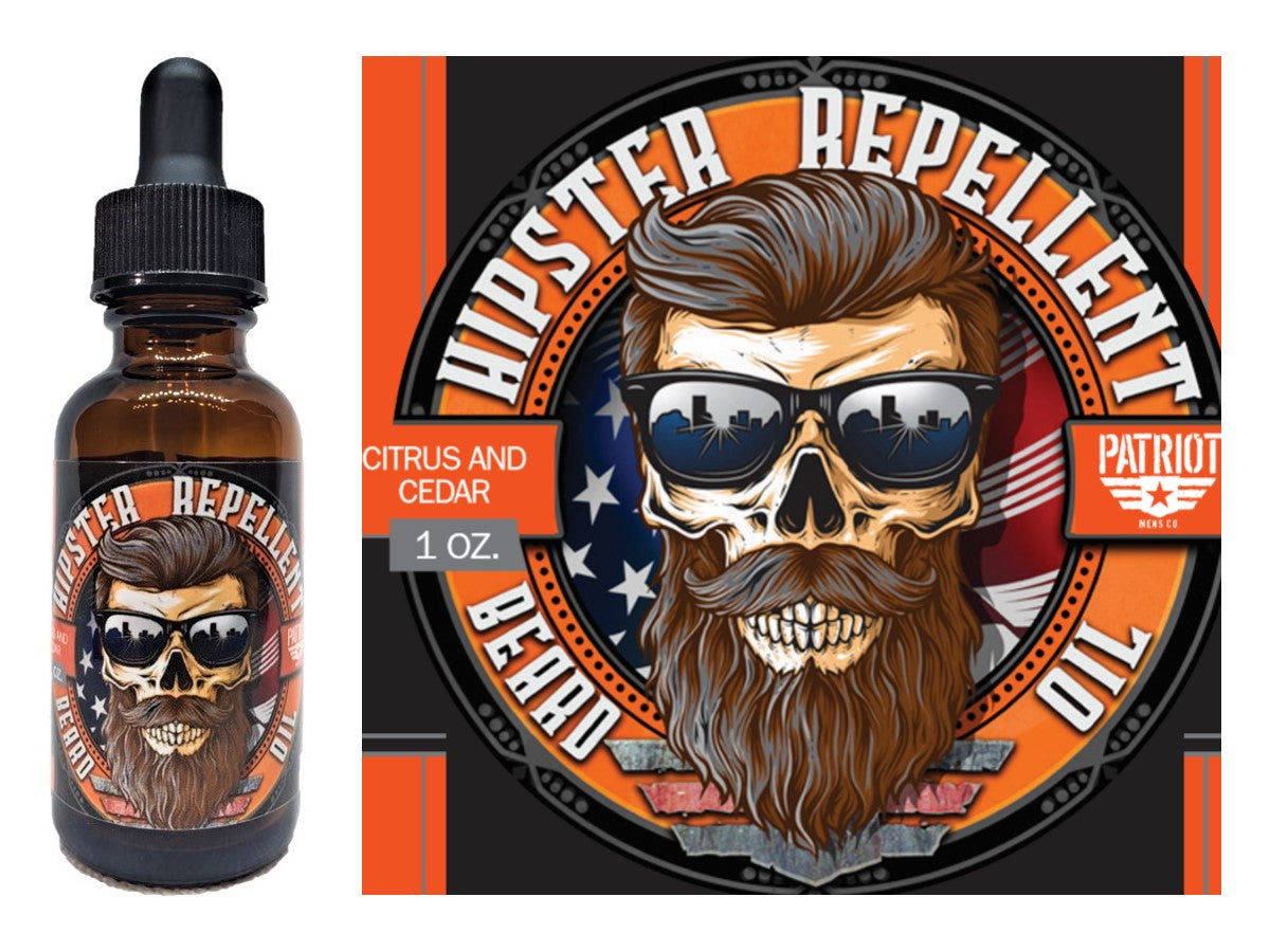 Hipster Repellent  1oz Natural Beard Oil Citrus and Cedar - Patriot Mens Company