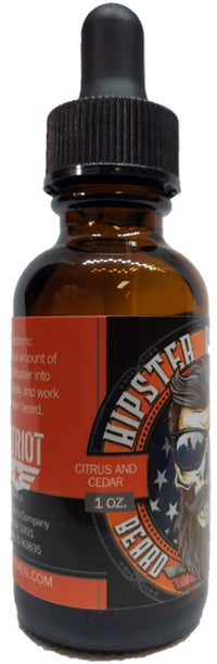 Hipster Repellent  1oz Natural Beard Oil Citrus and Cedar - Patriot Mens Company