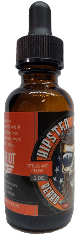 Hipster Repellent  1oz Natural Beard Oil Citrus and Cedar - Patriot Mens Company