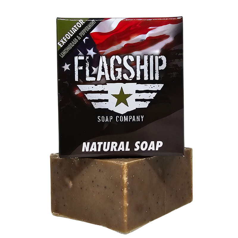 Exfoliator Natural Soap - Lemongrass and Peppermint - Patriot Mens Company