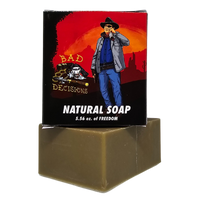 Bad Decisions Natural Soap - Hints of whiskey, orange, bergamot, clove, midnight orchid, musk, leather, oak cask, and patchouli. - Patriot Mens Company