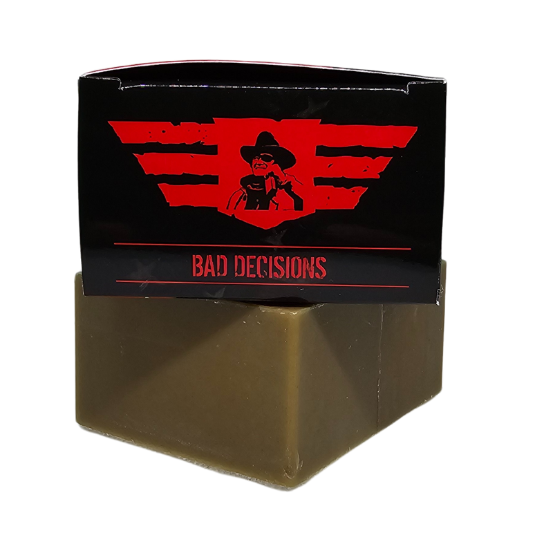 Bad Decisions Natural Soap - Hints of whiskey, orange, bergamot, clove, midnight orchid, musk, leather, oak cask, and patchouli. - Patriot Mens Company
