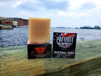 1776 Patriot And Company Natural Handmade Men's Soap Bay Rum Baltimore Harbor overlooking ocean