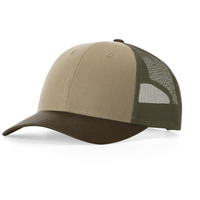 Patriot and Company 115 classic trucker with brown leather patch and black sewing. - Patriot Mens Company
