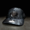 Patriot and Company Kryptek classic trucker with black leather patch and white sewing - Patriot Mens Company