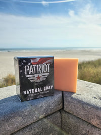 Hipster Repellent Natural Men's Soap Citrus Patriot and Company Oceanview with soap and soap box