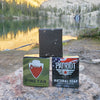 Pine Tar natural men's soap by Patriot and Company.  With 100% Pine Tar and Activated Charcoal on backpacking trip in Sawtooth Mountains Idaho