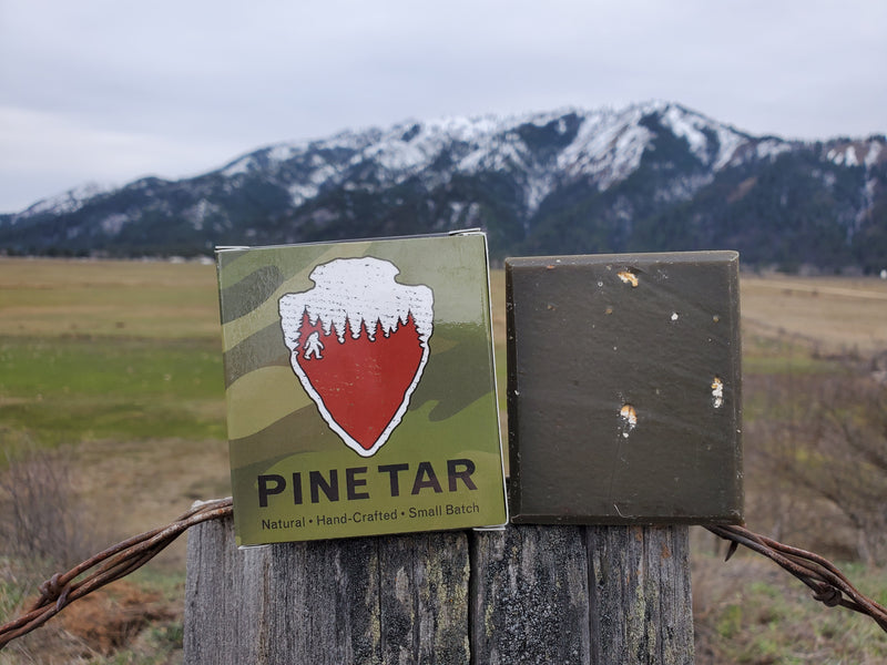Pine Tar natural men's soap by Patriot and Company.  With 100% Pine Tar and Activated Charcoal