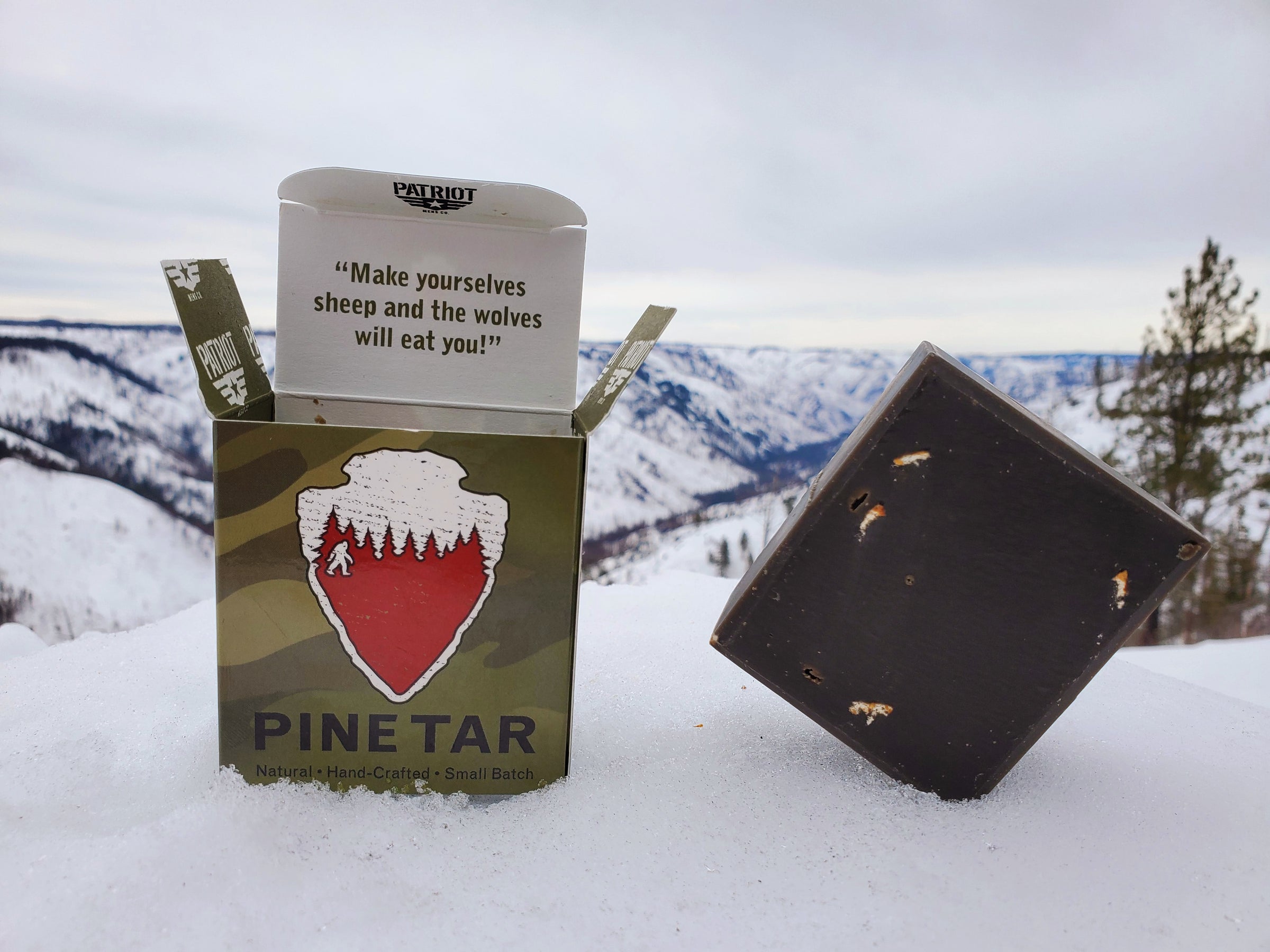 Pine Tar Natural Men's Soap with Essential Oil and Activated